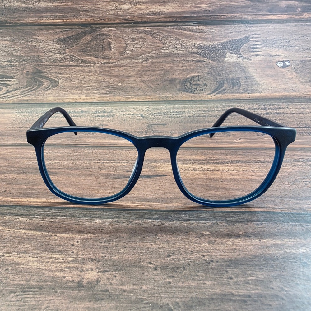 Warby Parker Bodie W 244 Blue Black Matte Square Eyeglasses 54-19-145